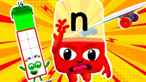 Numberblocks Alphablocks Crossover N And 14 Youtube