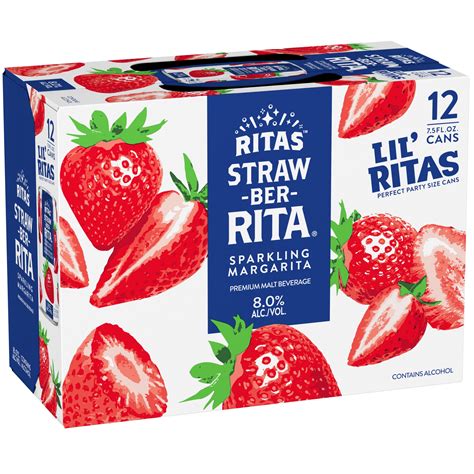 ritas sparkling strawberry straw ber rita margarita  pack  fl oz