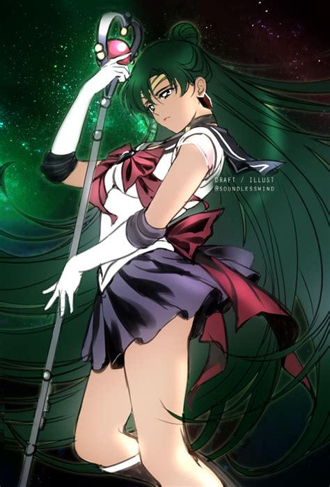 Meiou Setsuna Sailor Pluto And Super Sailor Pluto Bishoujo Senshi Sailor Moon Drawn By Kaze