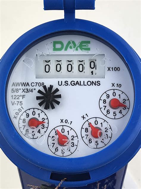 Dae V N Vertical Water Meter Rotating Register Npt Couplings