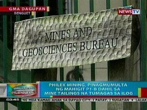 BP Philex Mining Pinagmumulta Ng P1 B Dahil Sa Mine Tailings Na