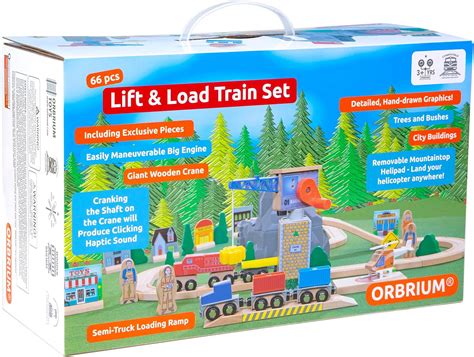 ORBRIUM Lift and Load Wooden Train Set with Magnetic Nepal | Ubuy