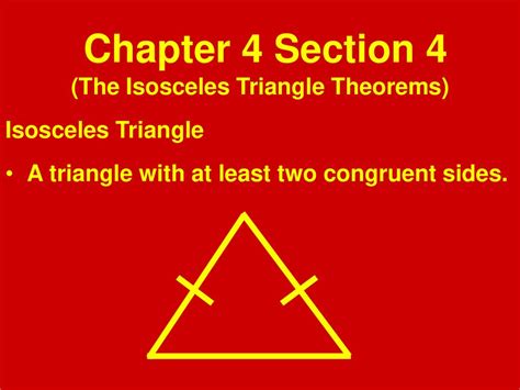 The Isosceles Triangle Theorems Ppt Download