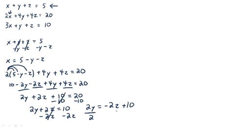 Solving Systems In Three Variables Using Substitution Example 2