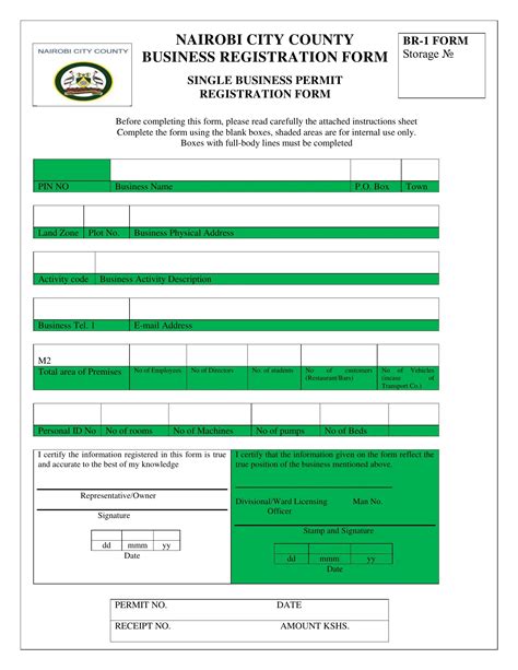 Business Permit Nairobi Form ≡ Fill Out Printable Pdf Forms Online