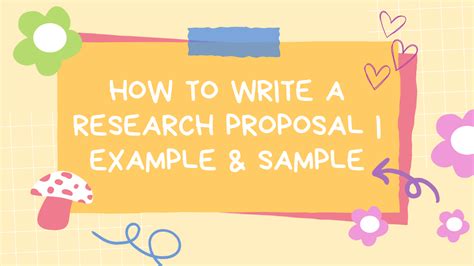 How To Write A Research Proposal Example And Sample