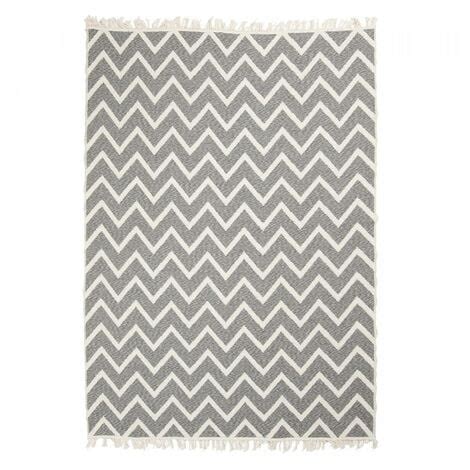 Tapis Kilim BERBAO REVERSIBLE Gris 80x150 OEKO TEX En Coton