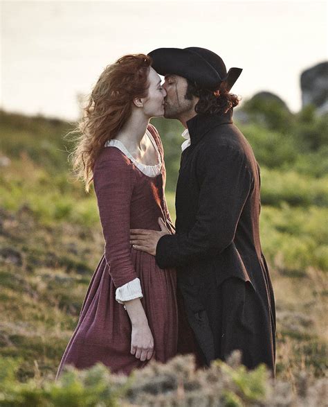 Aidan Turner As Ross Poldark And Eleanor Tomlinson As Demelza Poldark