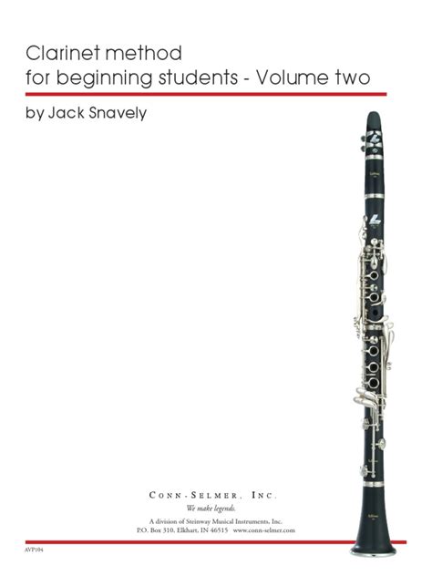 Clarinet Method For Beginning Students Volume Two | PDF