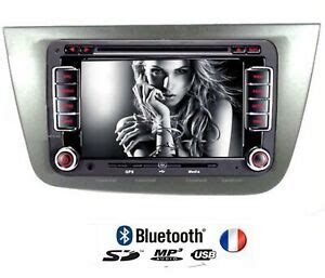 Autoradio Bluetooth Din Gps Dvd Pour Seat Leon Cadre Fa Ade Avant