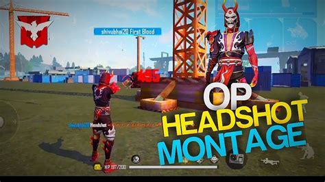 Best Headshot Montage Op Headshot Killing Highlights Garena Free