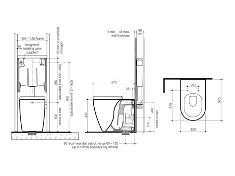 Caroma Forma Invisi Over Height Back To Wall Rimless Pan Toilet Suite