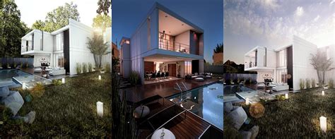 Free 3D Models - HOUSES - VILLAS - MODERN HOUSE WITH POOL - by Byron Galvez