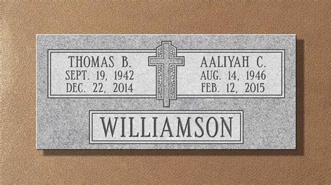 Custom Double Grave Marker Portfolio — Brown Memorials