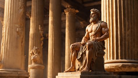 Lexica Stoic Statue Strong Body Muscle Bearded Handsome Man