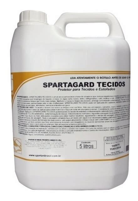 Protetor De Tecidos Estofados Spartagard 5 Litros Spartan Shopee Brasil