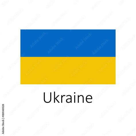 Flag of Ukraine with name icon. Official colors and proportion ...