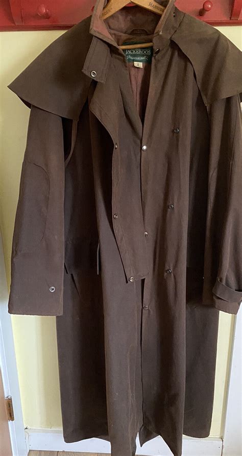 Mens Oilskin Duster Coat Aussie Style Wrangler Long Gem