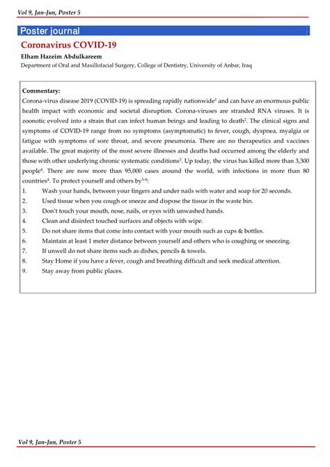 (PDF) Poster journal Coronavirus COVID-19