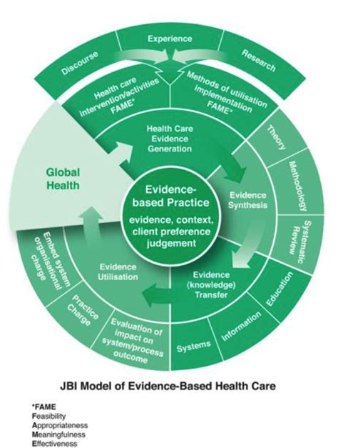 Joanna Briggs Institute JBI Model Diagram Quizlet