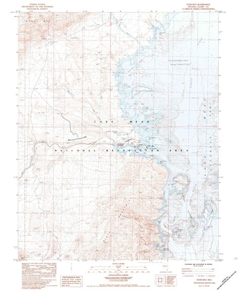 Classic USGS Echo Bay Nevada 7.5'x7.5' Topo Map – MyTopo Map Store