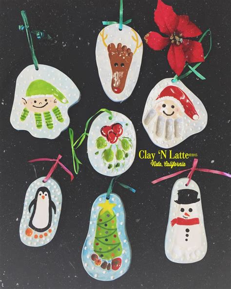 Custom hand and footprint ornaments from Clay 'N Latte in Vista, CA ...