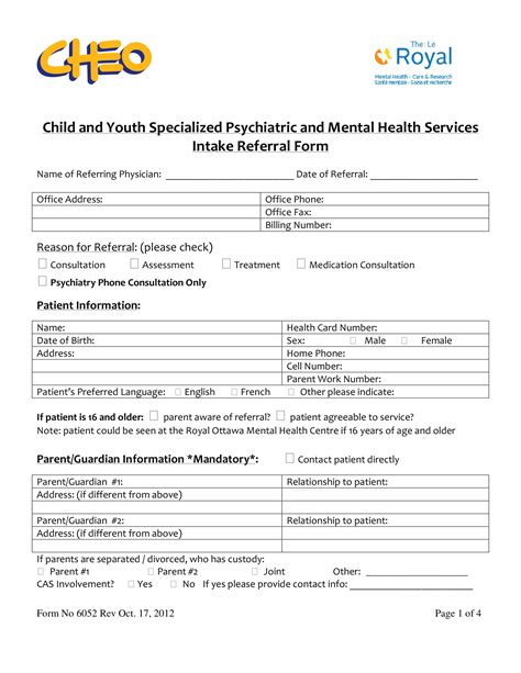 FREE 9 Mental Health Providers Intake Forms In PDF MS Word