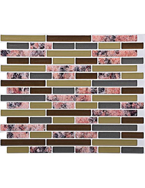 Faux Tile Backsplash Peel and Stick Stone Mosaic CM80143