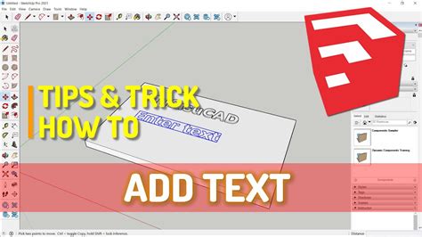 Sketchup How To Add Text YouTube