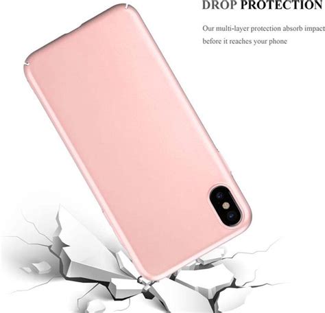 Cadorabo Hoesje Voor Apple IPhone XS MAX In METAAL ROSE GOUD Hard