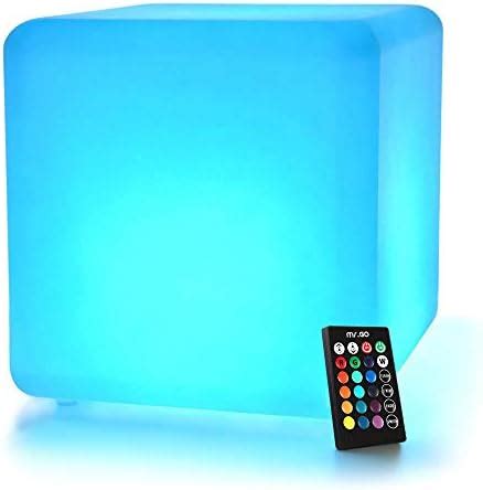 MR GO LED Cube Color Changing 12 Inch Mood Lamp With Remote Control