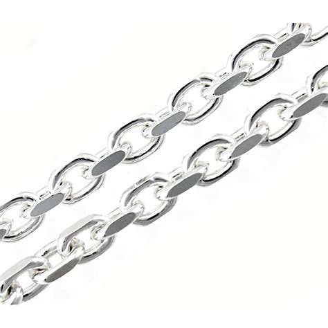 Sterling Silver 4 Sided Cable Chain 24 Inch Jewelry Farm