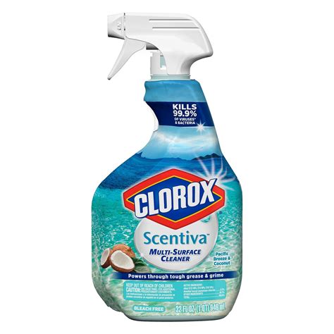 Clorox Scentiva Spray Cleaner Coconut 32 Fl Oz Surface Cleaner Seasonal Cleaning Cleaning Spray