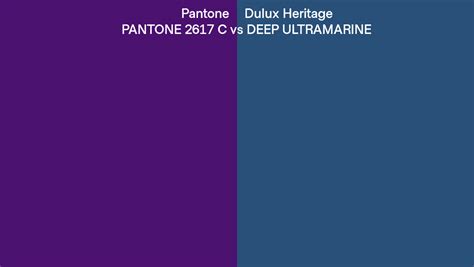 Pantone 2617 C Vs Dulux Heritage Deep Ultramarine Side By Side Comparison