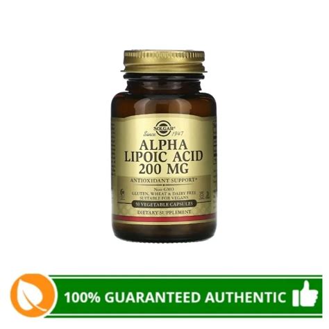 Solgar Alpha Lipoic Acid 200mg 50 Capsules Lazada PH