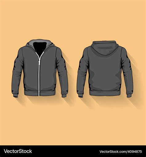 Men s hoodie shirts template front and back Vector Image