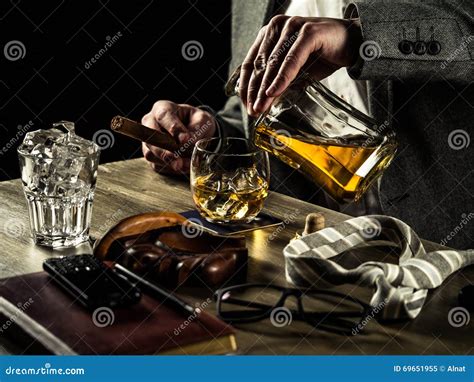 Drinking Whiskey At Night Stock Image Image Of Drink 69651955