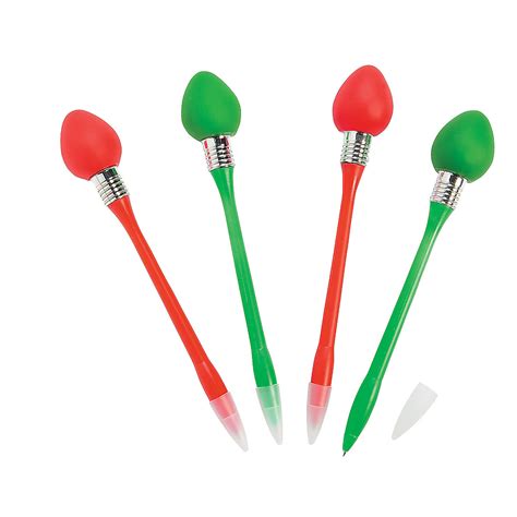 Light Up Christmas Bulb Pens Oriental Trading