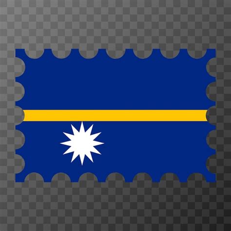 Sello postal con la bandera de nauru ilustración vectorial Vector Premium