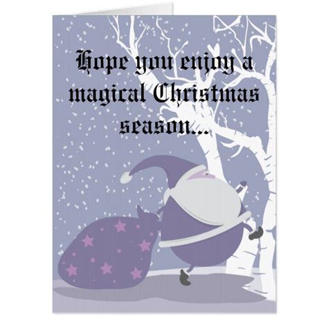 Giant Christmas Card Santa In Snow Card Wenv Zazzle Big