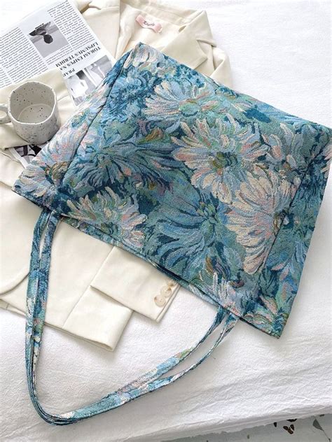 Olivia Mark Floral Pattern Shoulder Tote Bag Women Tote Bags