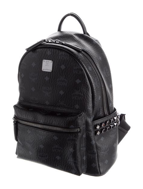 Mcm Visetos Stark Studded Backpack Black Backpacks Bags W3042465