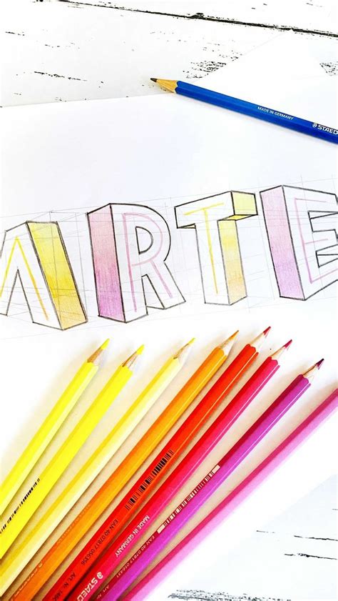 Pencils And Markers Sitting On Top Of A Piece Of Paper With The Word