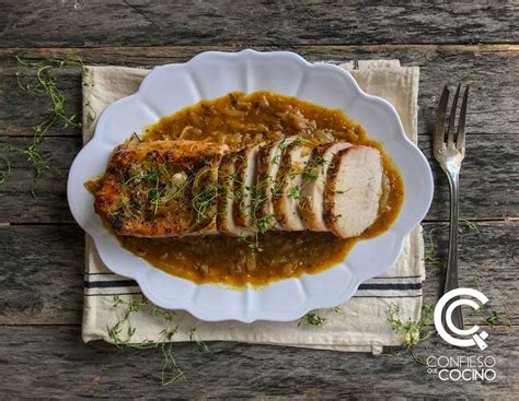 Lomo De Cerdo Asado Con Cebollas