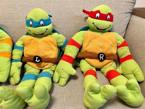 LOT OF 3 Nickelodeon 23" TMNT Leo / Raph / Michelangelo Plush Stuffed ...