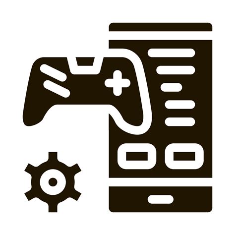 phone game app icon vector glyph illustration  vector art