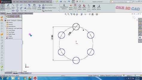 Solidworks Tutorial Solidworks Tutorial Circular Sketch Pattern Youtube