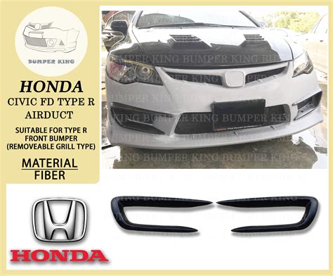 Honda Civic Fd Type R Front Bumper Airduct For Type R Front Bumper