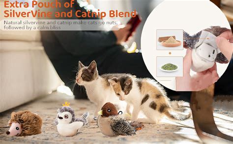 Amazon Chirping Bird Cat Toy Flapping Wings Feather Fun Flyer