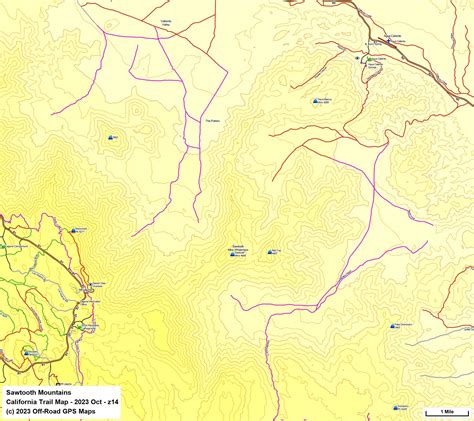 Sawtooth Mountains Wilderness - California Trail Map